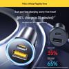 PISEN Car Fast Charger Adapter for Mobile Phones: Dual-Port Compatible with Huawei & Apple
