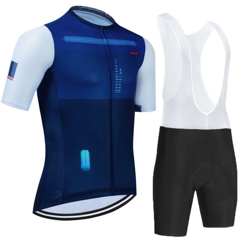 Mens Short Sleeve Cycling Jersey Set Mountain Bike Road Riding Quick-Dry Performance Wear