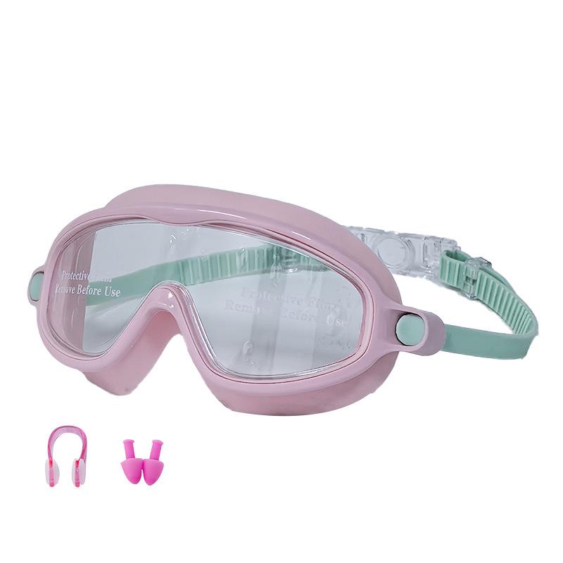 High-Definition, Anti-Fog, Waterproof Swimming Goggles with Earplugs for Adults
