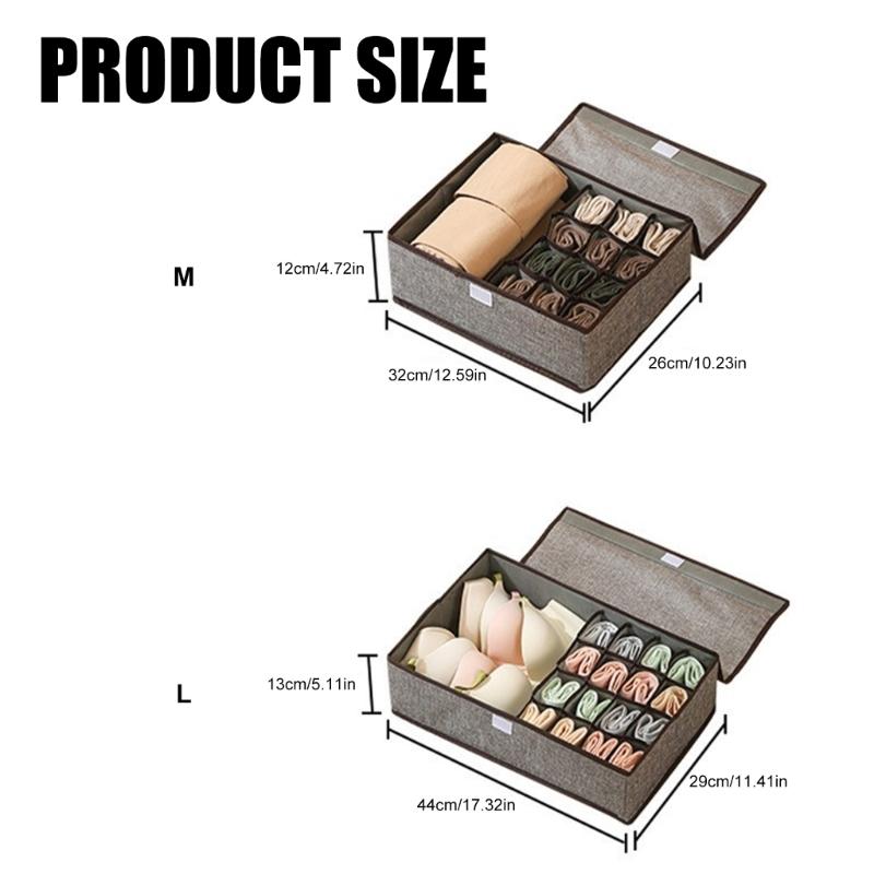 Premium Leinenähnlicher und Unterwäsche-Aufbewahrungsbehälter mit verstärkter Struktur für Räume