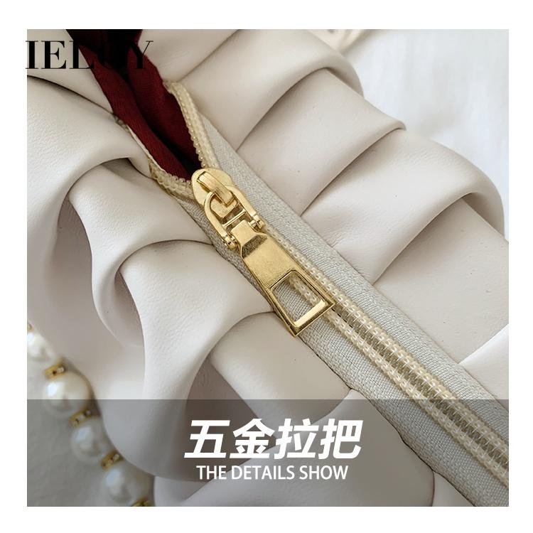 IELGY High-grade Pearl Fold Clouds Underarm Bag Crowdsourcing Women New Summer Joker Shoulder Messenger Bag