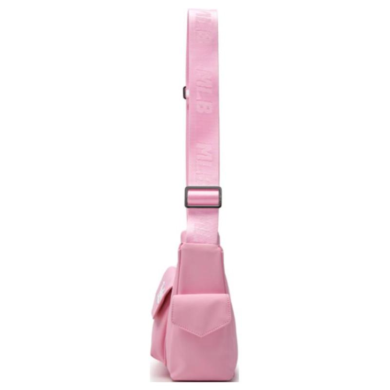 MLB New York Yankees Nylon Hobo Bag Shoulder Bag Women's Pink Casual 7AFRV015N-50PKM