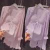 Women's Cloud Cotton Sexy Pajamas with Chest Pads - One-Piece, Anti-Protrusion, Autumn/Winter