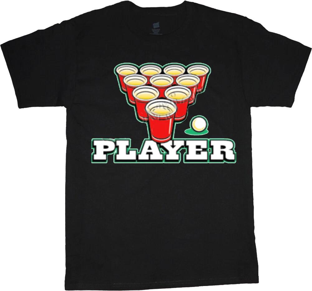 Mens Graphic Tees Funny Beer Pong Player Red Cups T-shirt Clothing XXXL