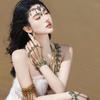 Bohemia Ethnic Style Necklace Vintage Rhinestone Tibetan Tassel Necklace Accessory Women Neck Jewelry Forehead Chain Wedding