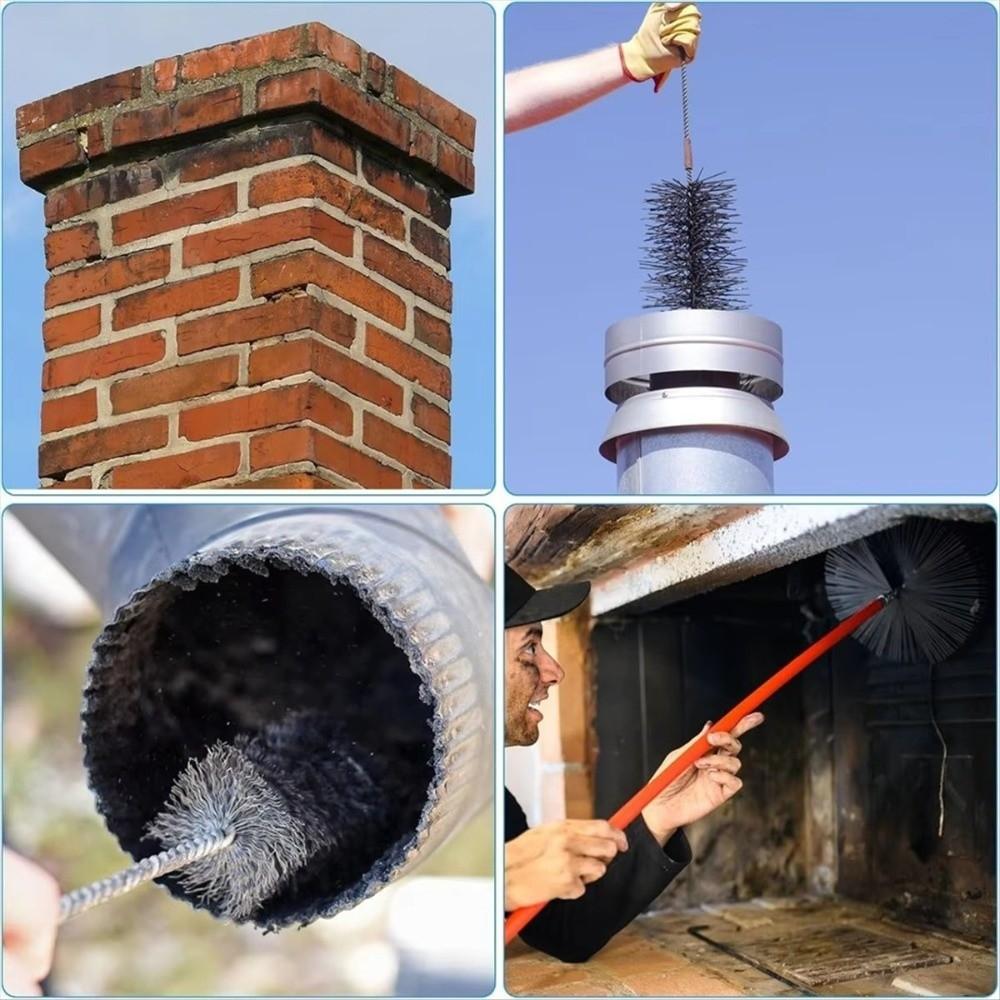 1/5PCS Flexible Wire Pipe Brush Set Stainless Steel Rust Removal Tool New Tube Brush Workshop Use