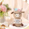 Crochet Highland Cow Doll Cute Emotional Cow Small Positive Crochet Doll Decorative Figurines