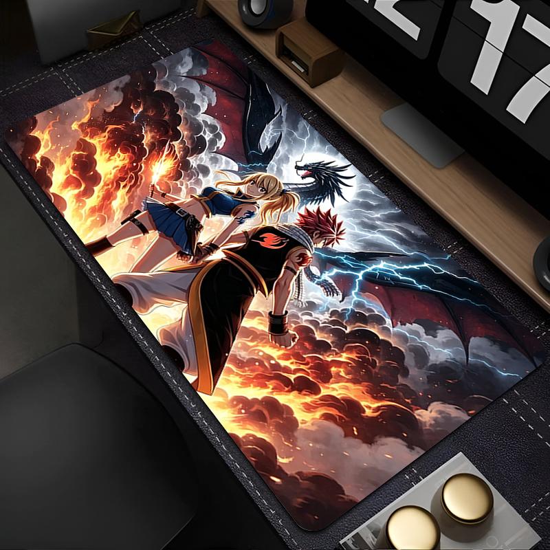 Cool Anime Mouse Pad Non Slip Big Table Mat Fairy Tail Office Mousepad Hot Keyboard Pad Rubber Base Gaming Daily Use Mousepad