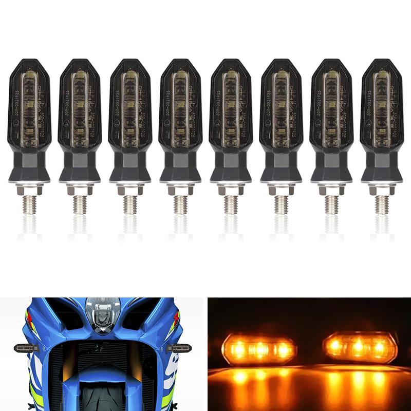 Motorcyle LED Turn Signal Light 12V Moto Amber Indicator Lamp For Yamaha FZ 1 YZF R3 R6 R1 MT 07 09 FZ6 Tracer 900 Tenere 700