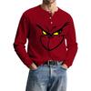Men's Casual Knit Button-Up Long-Sleeve Shirt