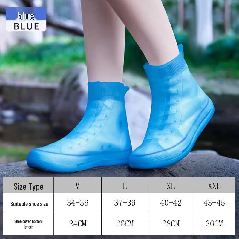 Unisex Waterproof Non-Slip Silicone Rain Boots - Durable, Thickened, and Wear-Resistant for Rainy Days