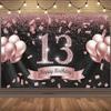 13. Geburtstag Party Dekoration Hintergrund Überraschung Bunter Glitzer Ballon Kindergeschenk Banner Familienfotografie Requisiten Hintergrund