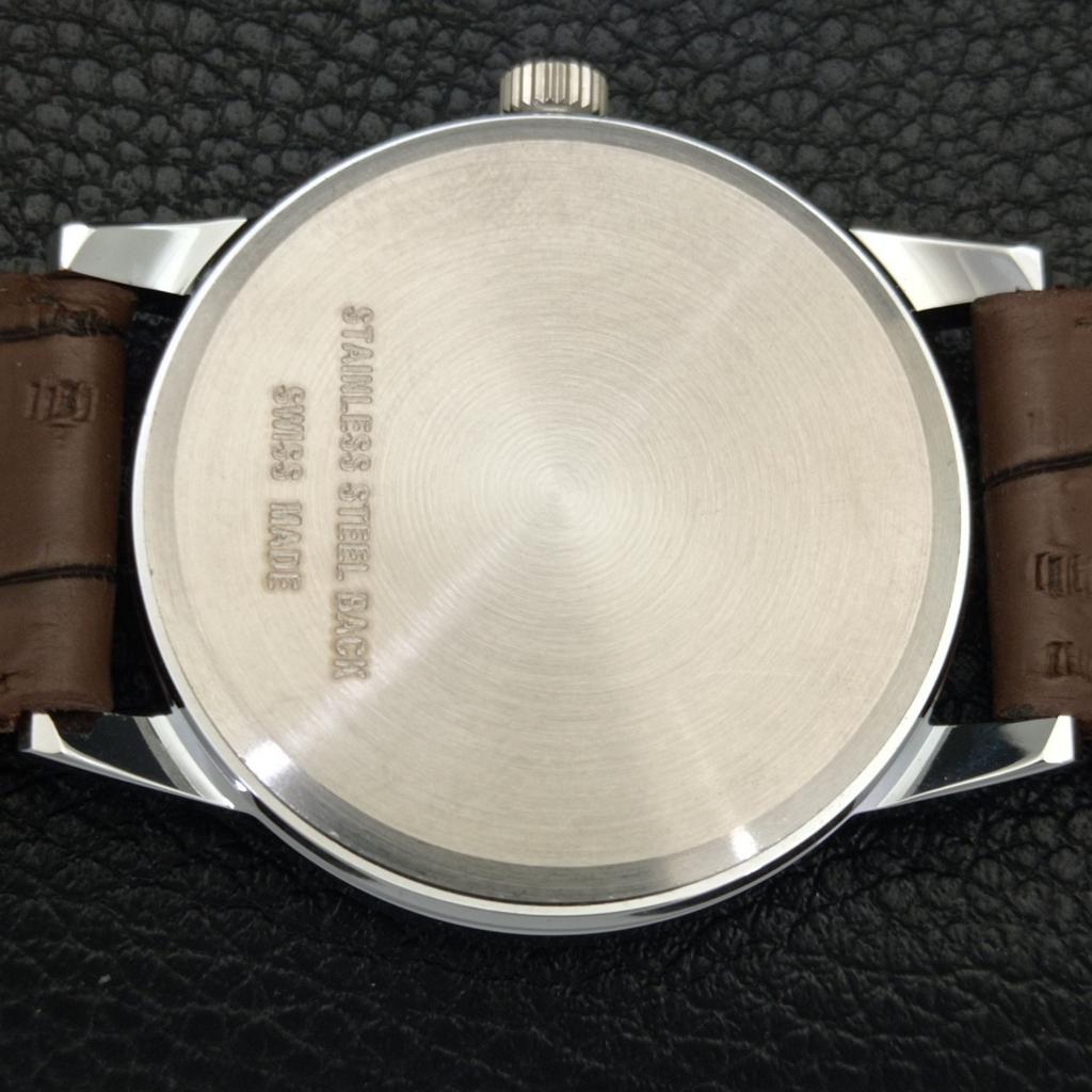 HAND-WINDING VINTAGE MONTINE SWISS MENS REFURBISHED SILVER DIAL WATCH a441557-5