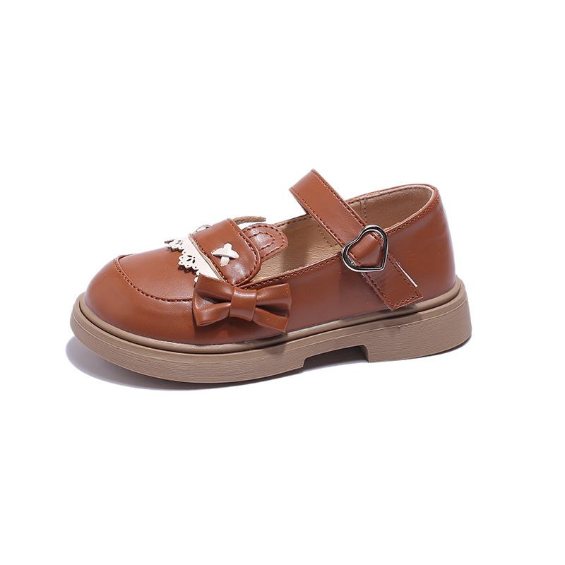 Children Shoes Cute Cartoon Rabbit Leather Shoes Versatile Girls Party Dresses Shoes Fashion Toddler Girl Loafers Shoe Zapatos