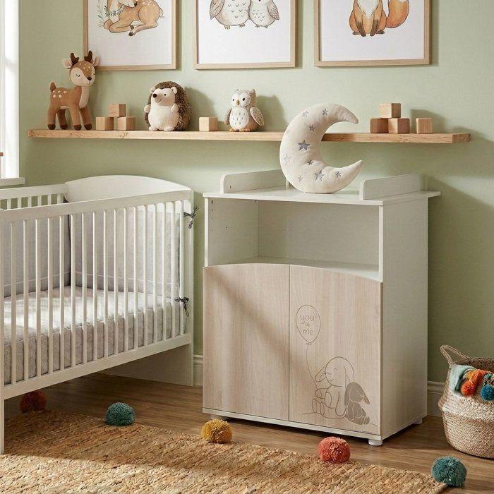 Commode - Babyprice - Lapinou - 2 portes - Une niche - Sérigraphie lapin