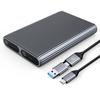 Orico AM2C3-2SN Çiftli Disk Yuvası, İki adet M.2 SATA+NVME Disk için, USB-C 3.2 6Gb/s / 10Gb/s - Gri