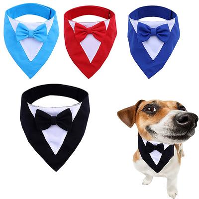 Pet Supplies British Suit Pet Bibs Velcro Dog Triangular Bandage Bibs