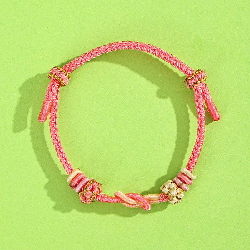 Dragon Boat Festival Tassel Pendant: Five-Color Pink Zongzi String with Gourd for Peace and Health