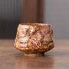 Retro Ceramic Kiln-Change Mug: Pleated Coarse Pottery Coffee Cup
