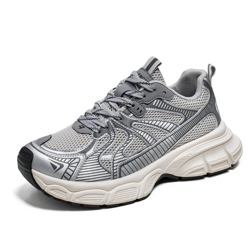 Men's shoes platform dad shoes men's summer new mesh breathable casual shoes sports running shoes platform heightening shoes