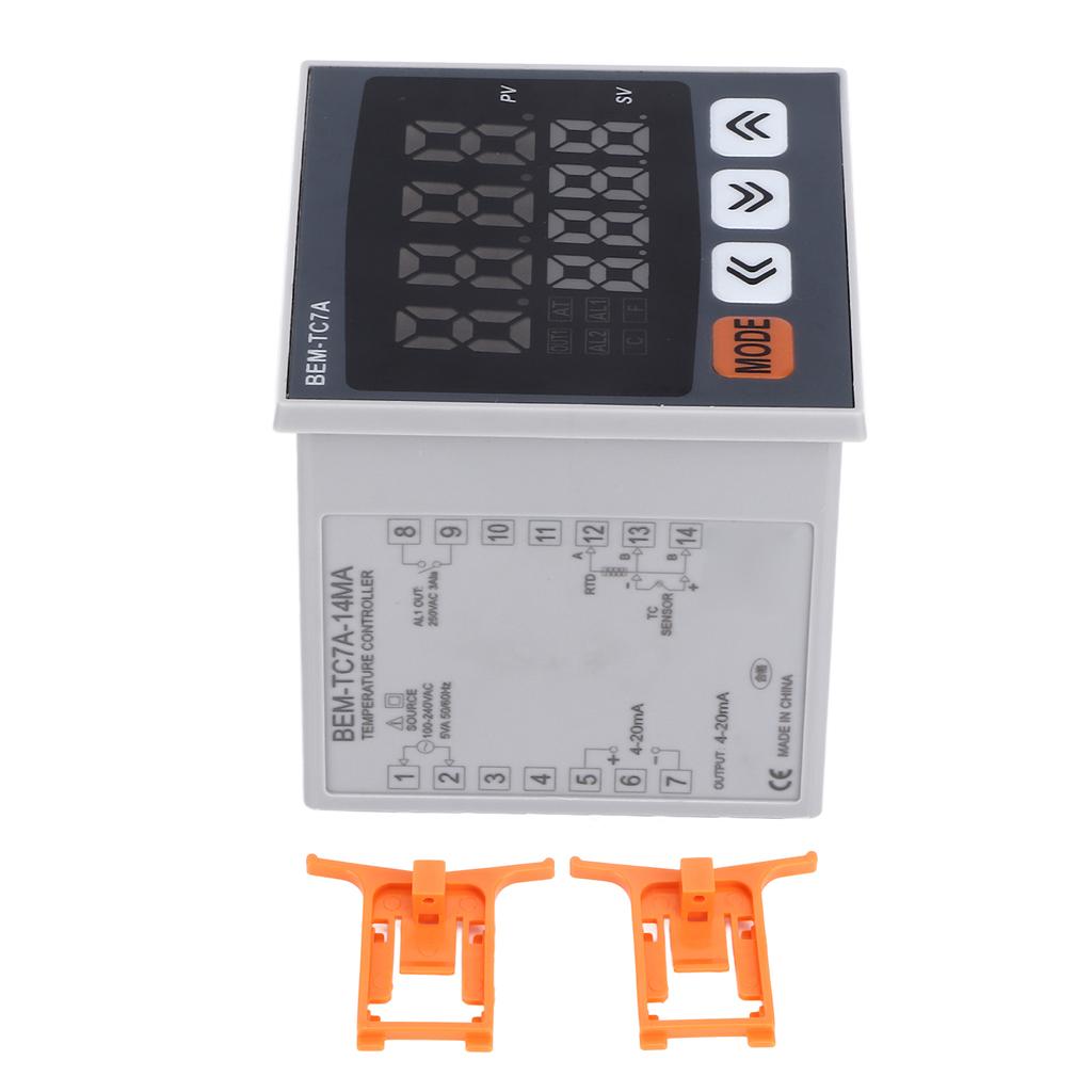 PID Temperature Controller 72x72mm Digital Display Intelligent Thermostat AC 100?240V