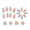 24pcs/set Detachable Press on Nails French Almond Fake Nail Tips New False Nail  Women