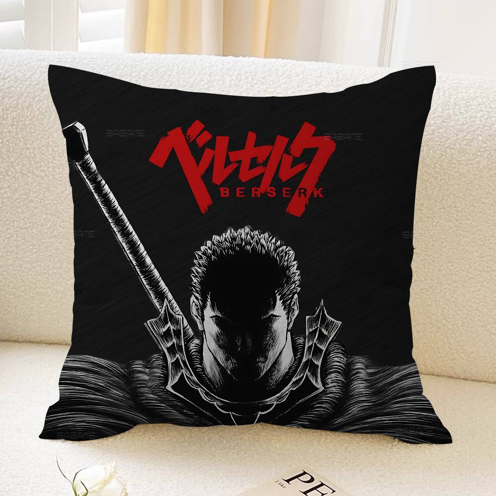 Berserk Guts Hot Anime Cushion Cover Inches Farmhouse Decor Home Throw Pillow Covers For Couch Decorations