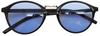 Face Trick Glasses Face Sunglasses UV Protection Fashion Accessory Must-Have Light-Colored Boston Style Sunglasses Black FrameLight Blue Lens