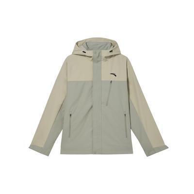 Bequemer Color-Block-Logo-Reißverschluss-Kapuzenpullover Jacke Herren Jacken Floating-Grau Qingke-Grau 952447601-1