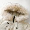 % down new national standard white duck down down jacket for men and women in winter loose Parker thickened large fur collar jacket for men