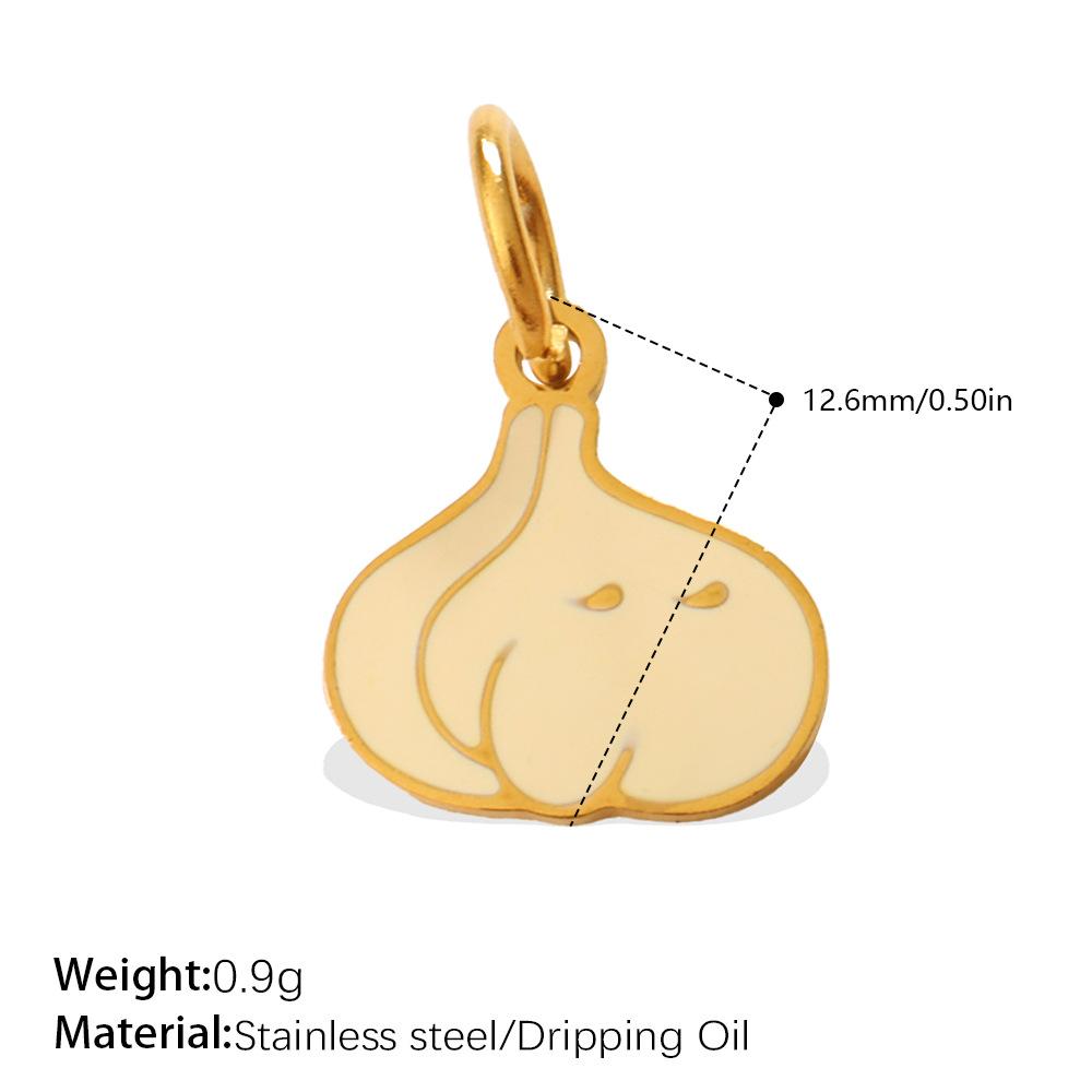 Cute Simple Earrings Bracelet Necklace Accessories Colorful Vegetables Stainless Steel Oil Drip Diy Pendant Female