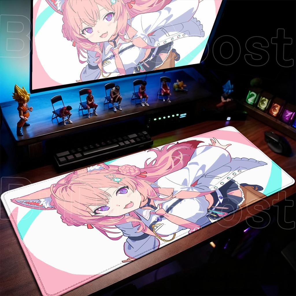 Cartoon Girl Computer Keyboard Mats XXL PC Gaming Carpet Hololive Hakui Koyori Pink Mouse Pad Large HD Printing Anime Table Rug