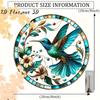 2D Flat Acrylic Vibrant Hummingbird and Floral Decoration, No Need for Batteries/electricity, Unique Indoor/outdoor Decoration, Multi-purpo