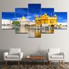 5 kusů Krajina Zlatý chrám Amritsar Obraz na plátně Budova Plakáty a obrazy Nástěnné obrazy Cuadros Home Decor Bez rámu