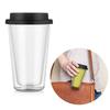 1/2/6 Stück Klare doppelwandige Glas-Kaffeebecher Spülmaschinenfest Reise-Kaffeebecher Heiß- oder Kaltgetränk