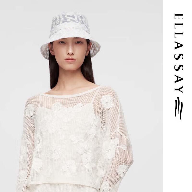 

ELLASSAY Women s Two-Piece Elegant Floral Knit Top M