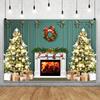 Winter Snowflake Christmas Photography Backdrop Decor Xmas Pine Tree Snowman Glitter Merry Christmas Party Photo Background Prop
