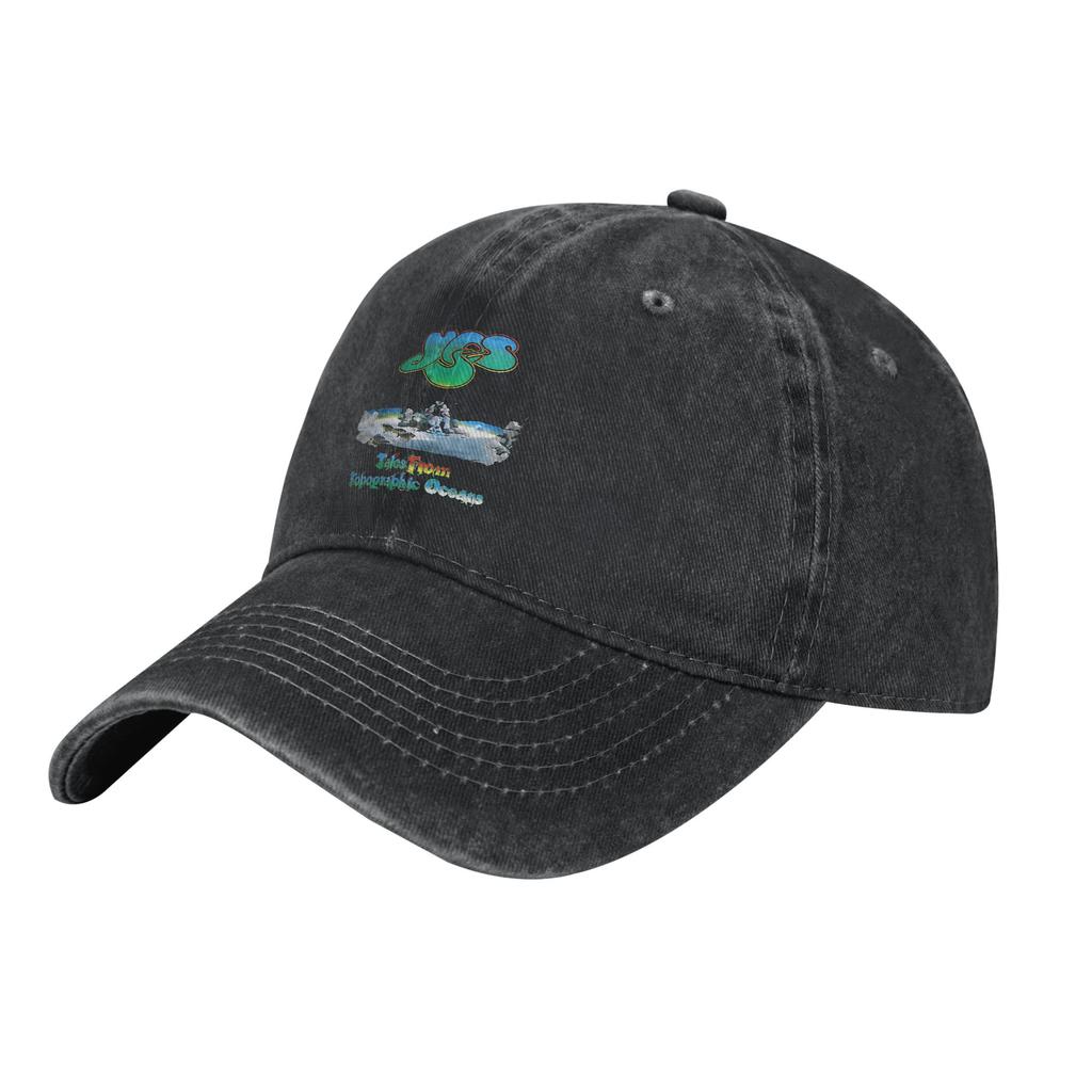 Yes Band Tales From Topographic Oceans Baseball Cap Casual Distressed Denim Rock 80s Headwear Workouts Adjustable Fit Caps Hat