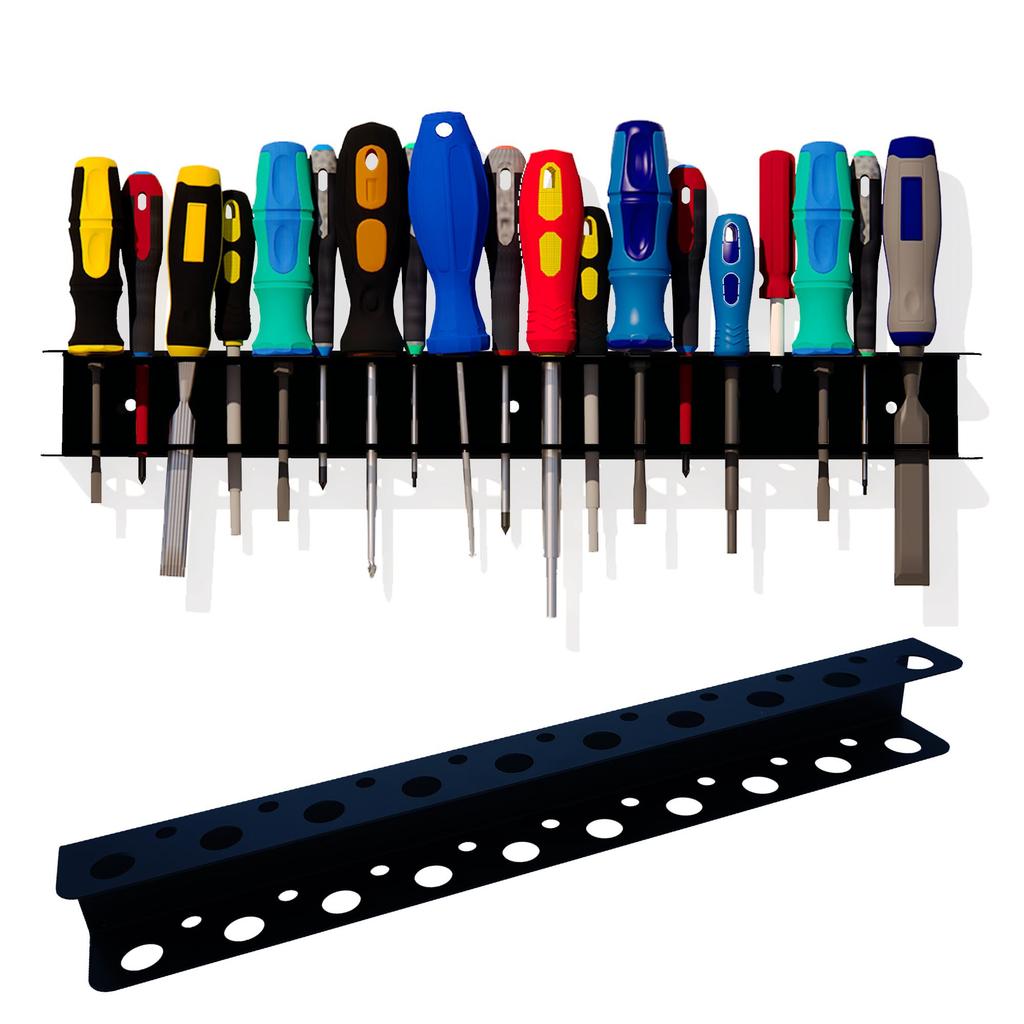 Wall-Mounted Heavy-Duty Metal Tool Holder & Storage Rack Space-Saving Storage for Pliers & Screwdrivers Perfect Gift for Men/Fathers