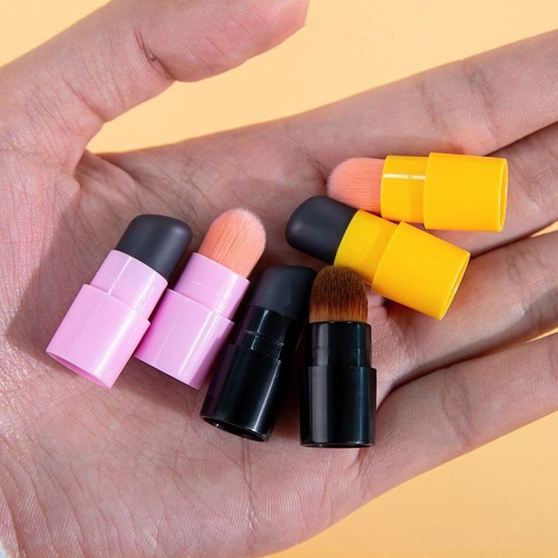 Mini-Lippenpinsel aus Silikon, abgewinkelter Concealer-Make-up-Pinsel, Werkzeug, tragbarer runder Kopf, weicher Lippenstiftpinsel, Concealer-Pinsel, Kosmetik