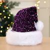 Double Layer Festive Hat Sparkling Sequins Christmas Cap New Holiday Hat  Family Gatherings