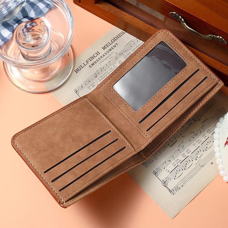 New Ultra-thinMulti-card Slot Men Wallet Fashion Folding Large-capacity Coin Purse PU Leather Short PurseCredit Card/ID Holders