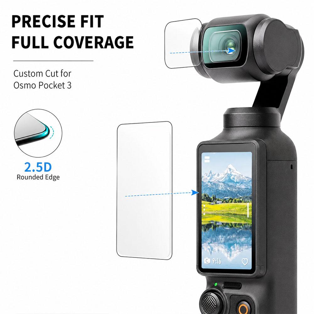 10PCS HD Anti Scratch Tempered Glass Screen & Lens Protector Films For DJI OSMO Pocket 3 4 Gimbal Camera Protective Accessories