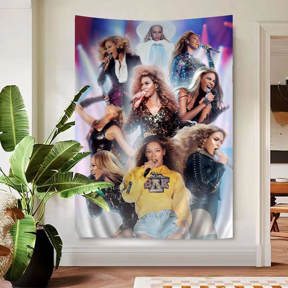 Beyonce Super Singer Printed Large Wall Tapestry Art Science Fiction Room Home Decor Decor Blanket