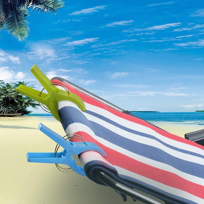 4/8/12Pcs Beach Towel Clips Plastic Laundry Clip Set 4 Color Towel Pegs Quilt Clips Beach Chair Towel Clips Clothes Pegs Kit