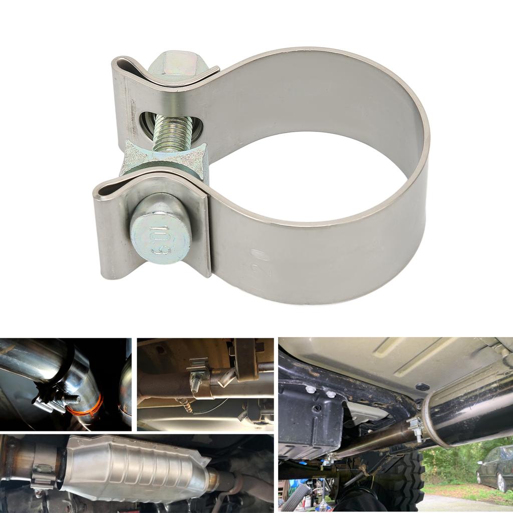   Exhaust Band   Clamps Rustproof Muffler Clamp High Hardness for Downpipe Header Manifold