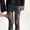 Vintage Fashion Fishnet Tights Fishing Net Stockings Hot Sexy Dance Party Flowers Long Socks Hollowed Socks Women Thin Pantyhose