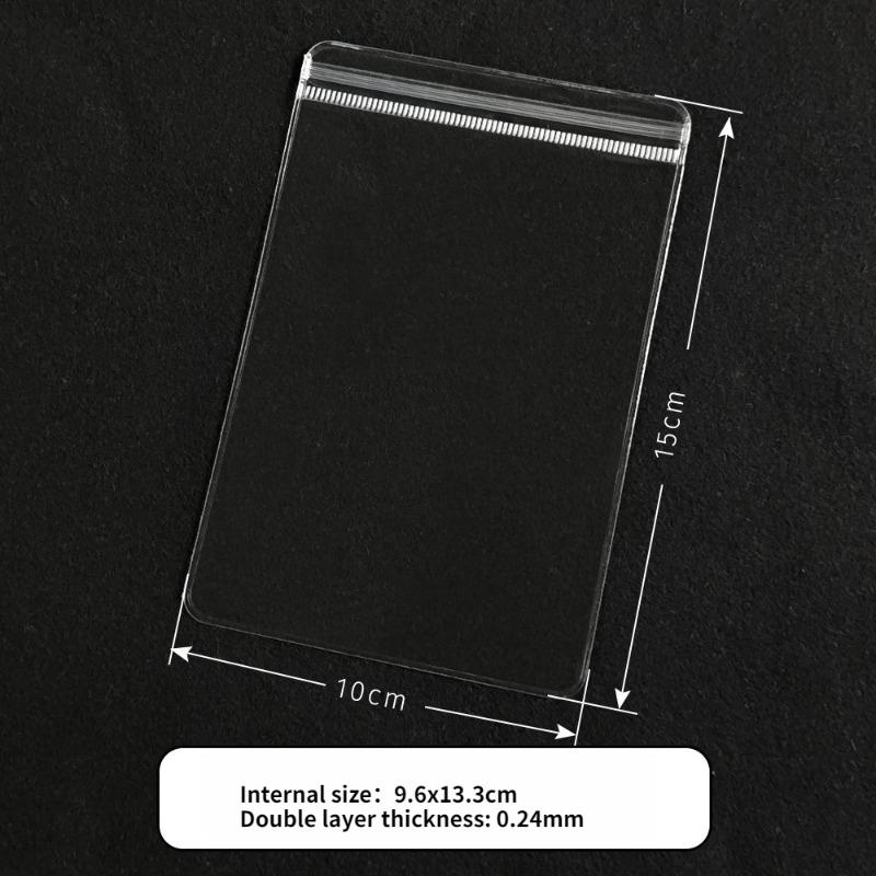 100pcs PVC Self Sealing Bag Thicken Highly Transparent and Scratch Resistant Plastic Pouchs Jewelry Brooch Bracelet Storage Packaging Pockets