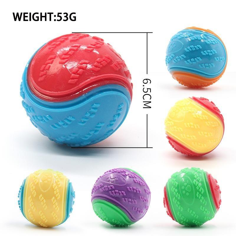Soft TPR Dogs Interactive Training Toys for Small Large Dog Teeth Cleaning Bite-resistance Squeak Pets Ball Toy Supplies