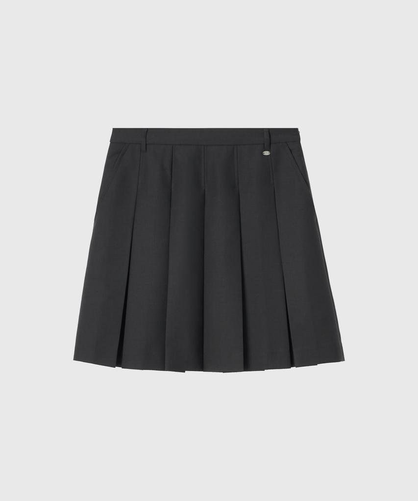 Lugkaeseuteu Mylene Soft Summer Pleated Skirt_Charcoal